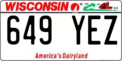 WI license plate 649YEZ