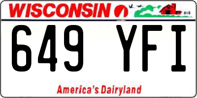 WI license plate 649YFI