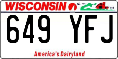 WI license plate 649YFJ