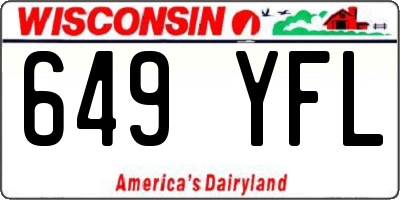 WI license plate 649YFL