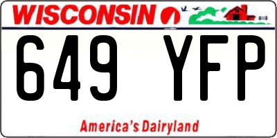 WI license plate 649YFP