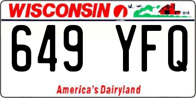 WI license plate 649YFQ