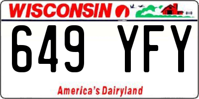 WI license plate 649YFY