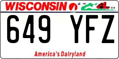 WI license plate 649YFZ