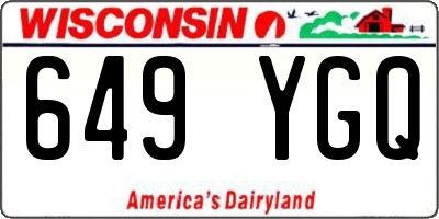 WI license plate 649YGQ