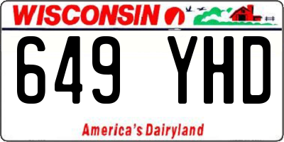 WI license plate 649YHD