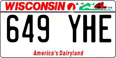 WI license plate 649YHE