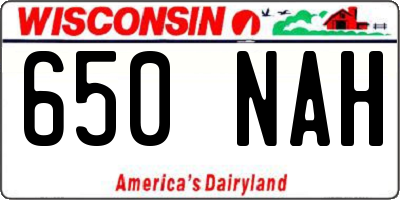 WI license plate 650NAH