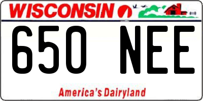 WI license plate 650NEE