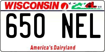 WI license plate 650NEL