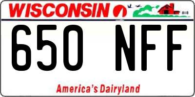 WI license plate 650NFF