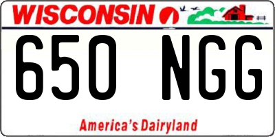 WI license plate 650NGG