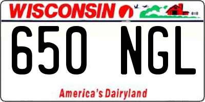 WI license plate 650NGL