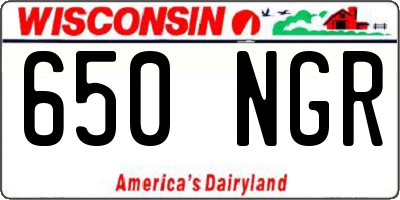 WI license plate 650NGR