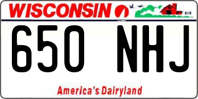 WI license plate 650NHJ