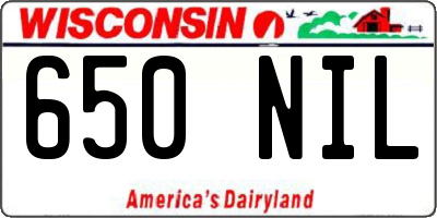 WI license plate 650NIL