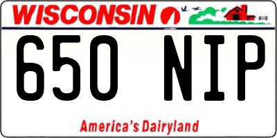 WI license plate 650NIP