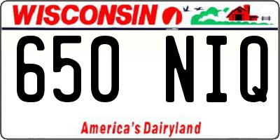 WI license plate 650NIQ