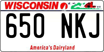 WI license plate 650NKJ