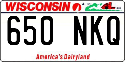 WI license plate 650NKQ