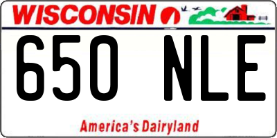 WI license plate 650NLE