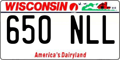 WI license plate 650NLL