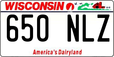 WI license plate 650NLZ
