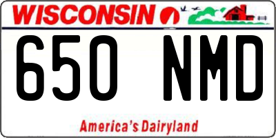 WI license plate 650NMD