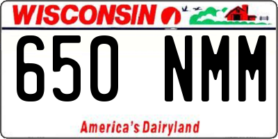 WI license plate 650NMM