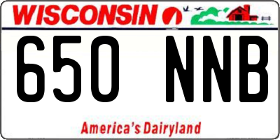 WI license plate 650NNB