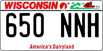 WI license plate 650NNH