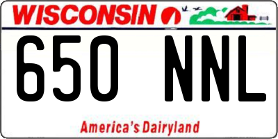 WI license plate 650NNL