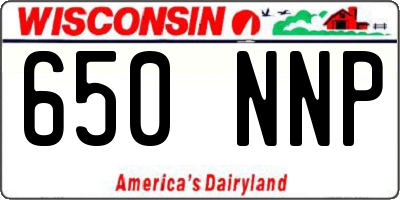 WI license plate 650NNP