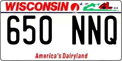WI license plate 650NNQ