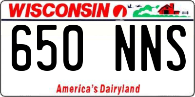 WI license plate 650NNS