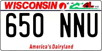 WI license plate 650NNU