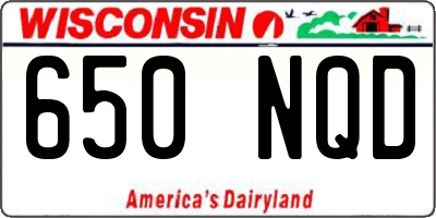 WI license plate 650NQD
