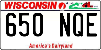 WI license plate 650NQE