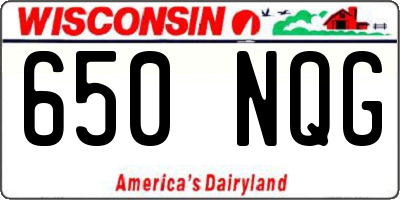 WI license plate 650NQG