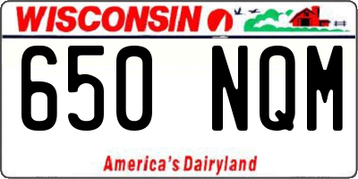 WI license plate 650NQM