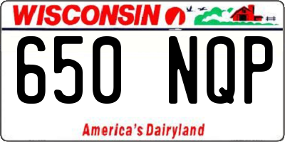 WI license plate 650NQP