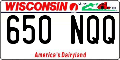 WI license plate 650NQQ