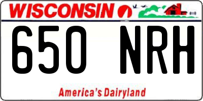 WI license plate 650NRH