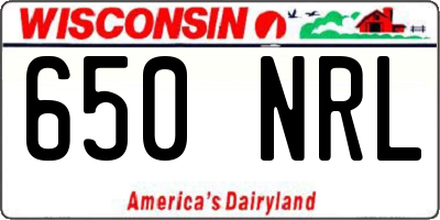 WI license plate 650NRL
