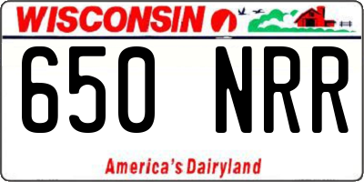 WI license plate 650NRR