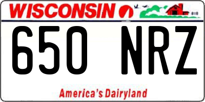 WI license plate 650NRZ