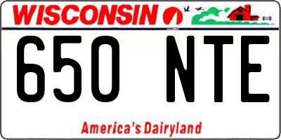 WI license plate 650NTE