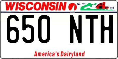 WI license plate 650NTH