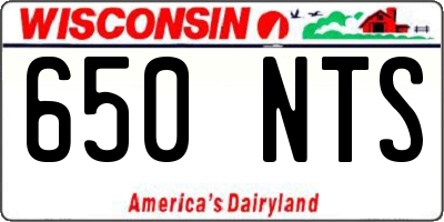 WI license plate 650NTS