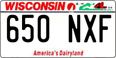WI license plate 650NXF